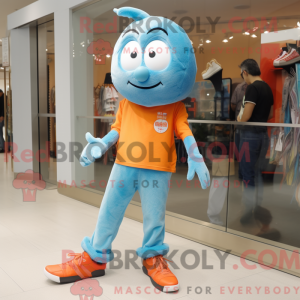 Costume de mascotte bleu...
