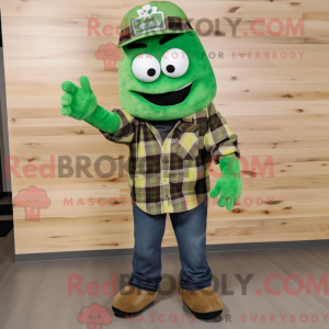 Green Nachos mascot costume...
