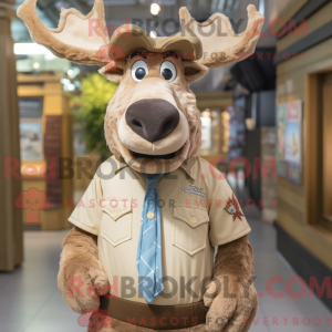 Tan Moose-maskotdraktfigur...