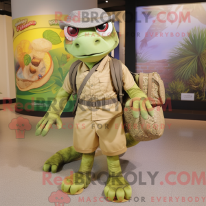 Olive Python mascot costume...