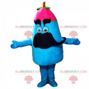 Mascote do boneco de neve com bigode - Redbrokoly.com