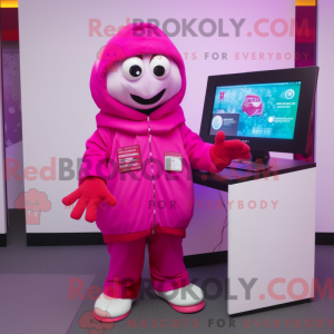 Magenta Computer mascot...