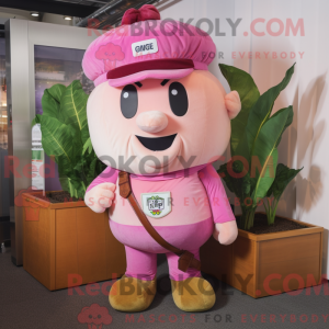 Pink Turnip mascottekostuum...