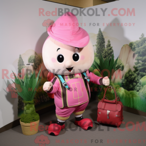 Pink Turnip mascottekostuum...