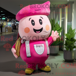Pink Turnip mascottekostuum...