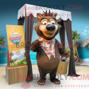 Brown Wild Boar mascot...