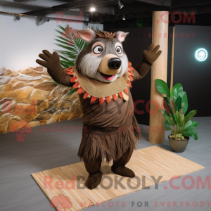 Brown Wild Boar mascot...