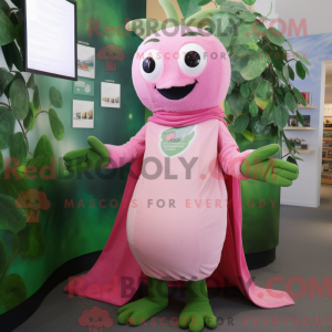 Pink Beanstalk maskot...