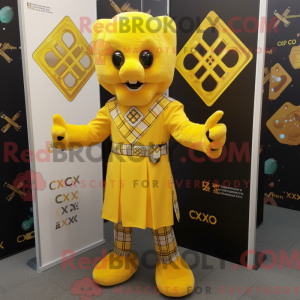 Gul Celtic Cross maskot...