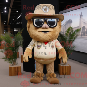 Beige Chief mascot costume...