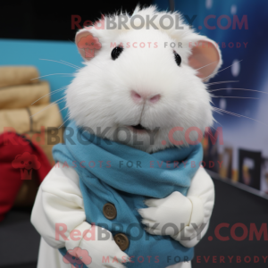 Hvid marsvin maskot kostume...