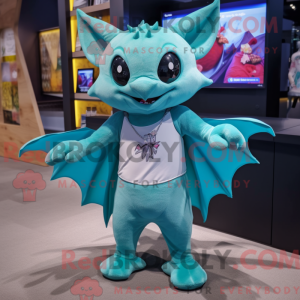 Turquoise Bat mascot...