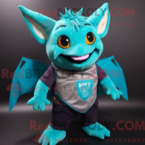 Turkis flagermus maskot...