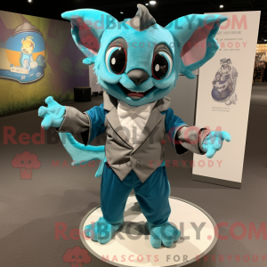 Turquoise Bat mascot...