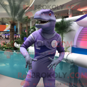 Lavender Allosaurus mascot...
