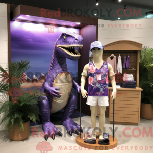 Lavendel Allosaurus maskot...