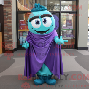 Turkis aubergine maskot...