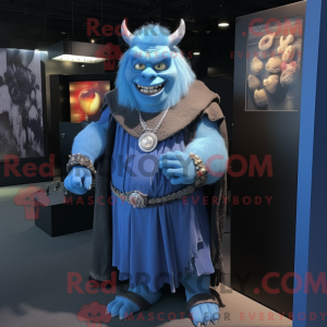 Blue Ogre maskotdraktfigur...