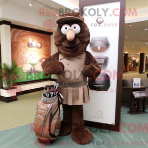 Brun Golf Bag maskot...