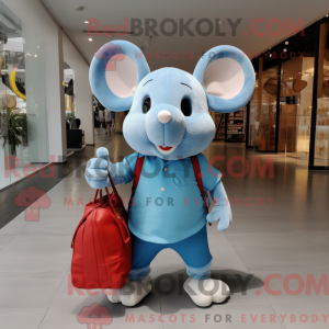 Blå mus maskot kostyme...
