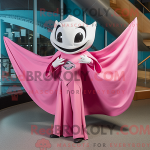 Pink Manta Ray maskot...