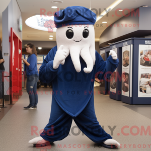 Navy Squid-maskotdraktfigur...
