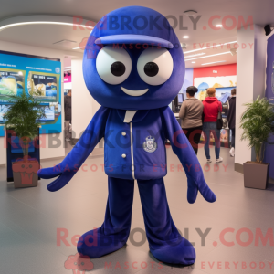 Navy Squid-mascottekostuum...