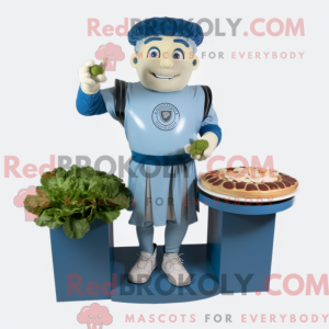 Blå Caesar Salat maskot...