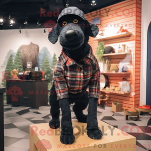Máscara de cão preto com...