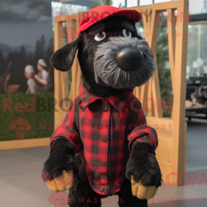 Svart hund maskot drakt...