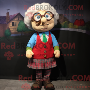 TV-maskotdraktfigur kledd...