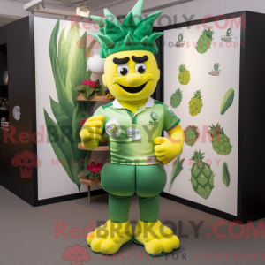Lime Green Pineapple mascot...
