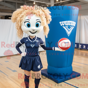 Navy Volleyball Ball maskot...