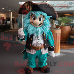 Postava maskota Teal Pirate...