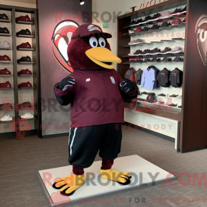 Maroon Blackbird mascot...
