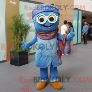Personaggio mascotte blu...