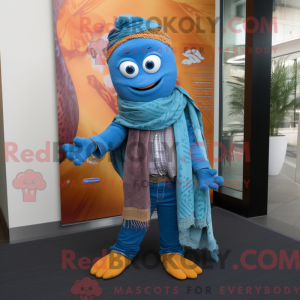 Blue Biryani mascot costume...
