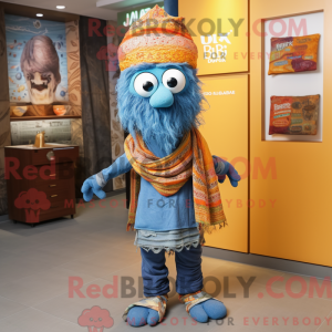 Personaggio mascotte blu...
