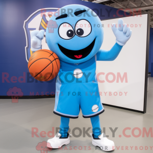 Blå Basketball Ball maskot...