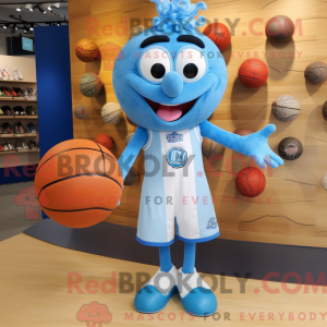 Blå Basketball Ball maskot...