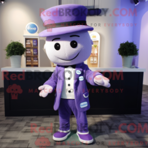Fantasia de mascote de Pho lavanda com paletó e gorros - Pho mascotes - REBROKO_285367 - RedBrokoly.com
