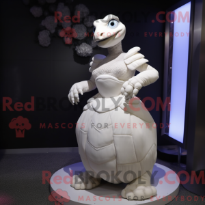 Hvid skildpadde maskot...
