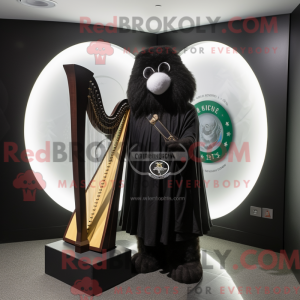 Sort Celtic Harpe maskot...