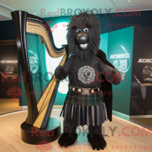 Sort Celtic Harpe maskot...
