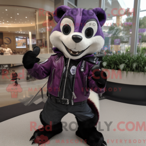 Purple Badger mascot...