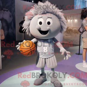 Grå Basketball Ball maskot...