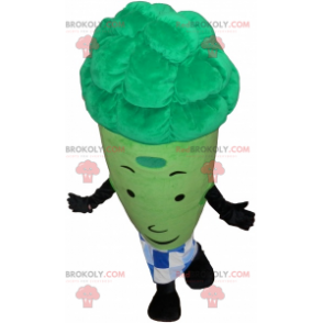 Broccoli mascotte met geruite schort - Redbrokoly.com