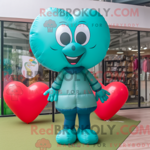 Teal Heart Shaped Balloons...