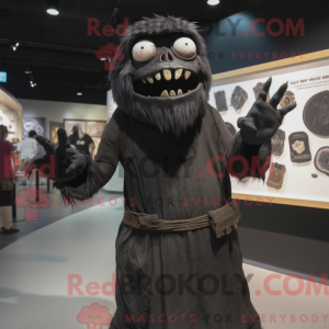 Sort Undead maskot kostume...