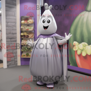 Sølv aubergine maskot...